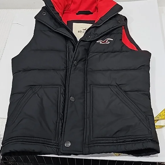 Hollister Puffer Vest Black Size S - Picture 9 of 9